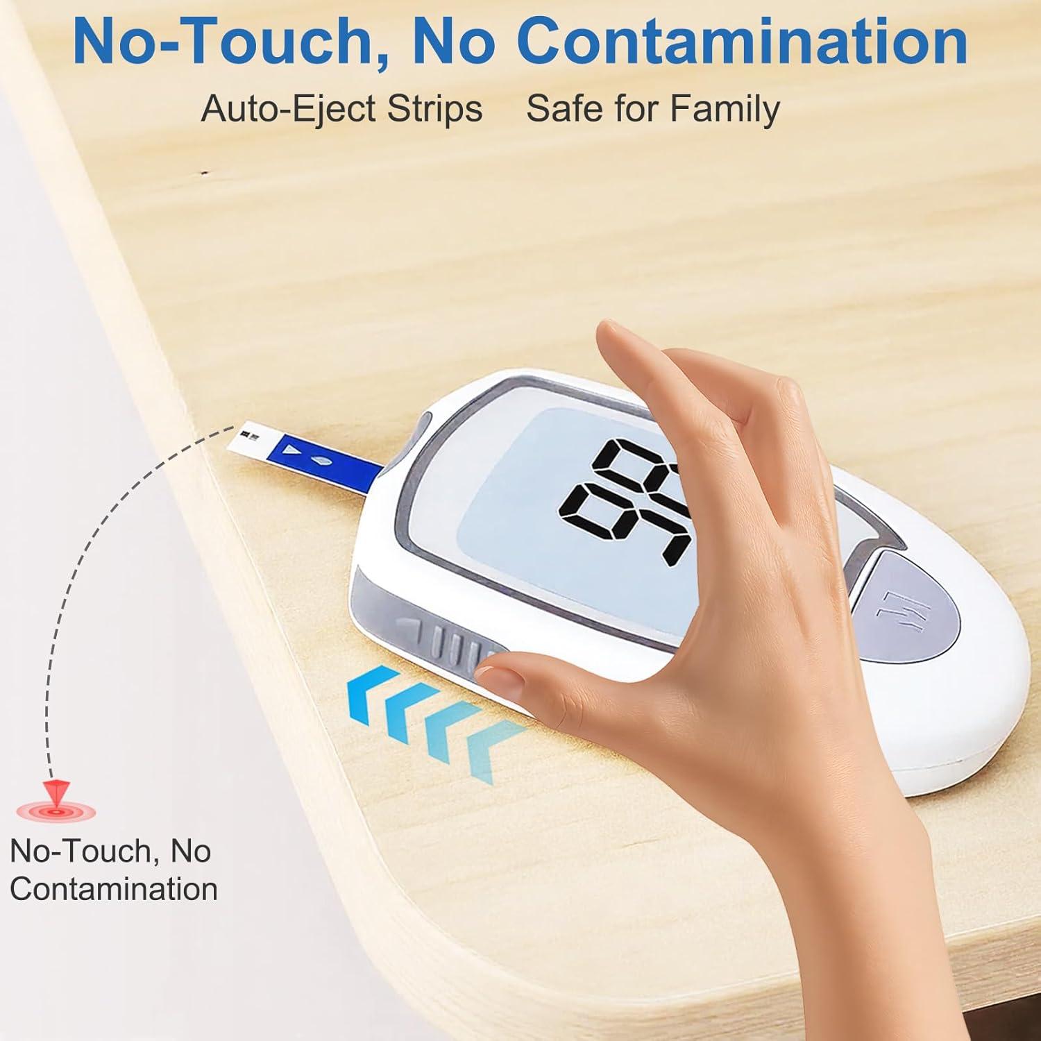 Kit Monitor de Glucosa CAKRNPS G-425-3 con 100 Tiras y Lancetas