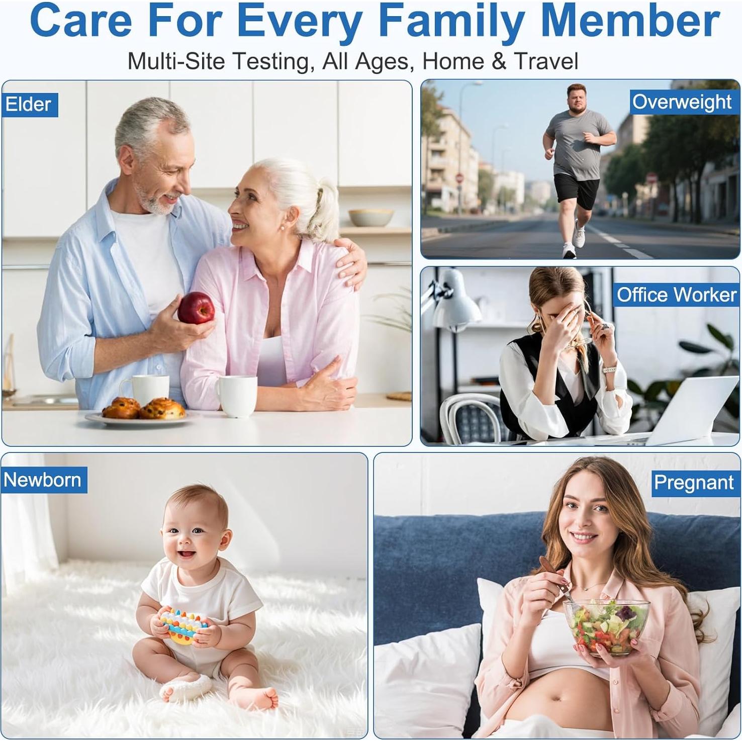 Kit Monitor de Glucosa CAKRNPS G-425-3 con 100 Tiras y Lancetas