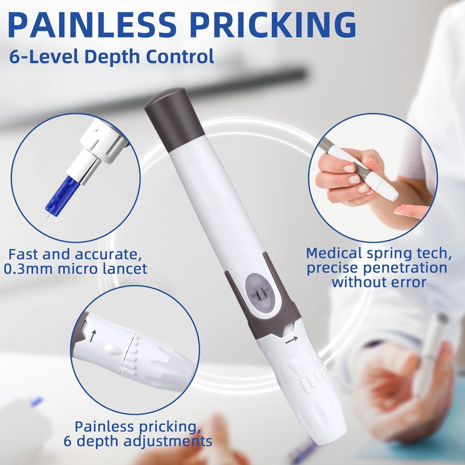 Kit de Monitor de Glucosa Metene S con 50 Tiras y Lancetas