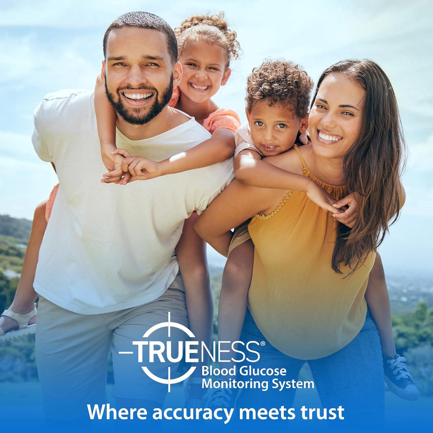 Medidor de Glucosa en Sangre TRUENESS con 100 Tiras y Lancetas