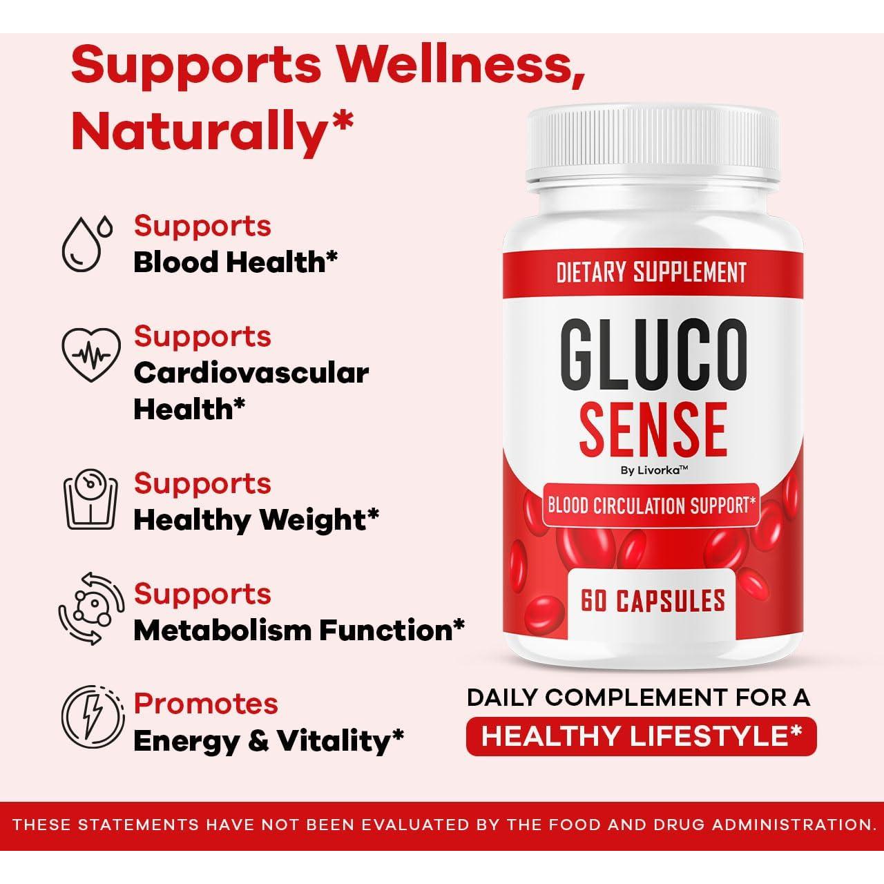 GlucoSense - Cápsulas Suplemento Natural 120 Unidades