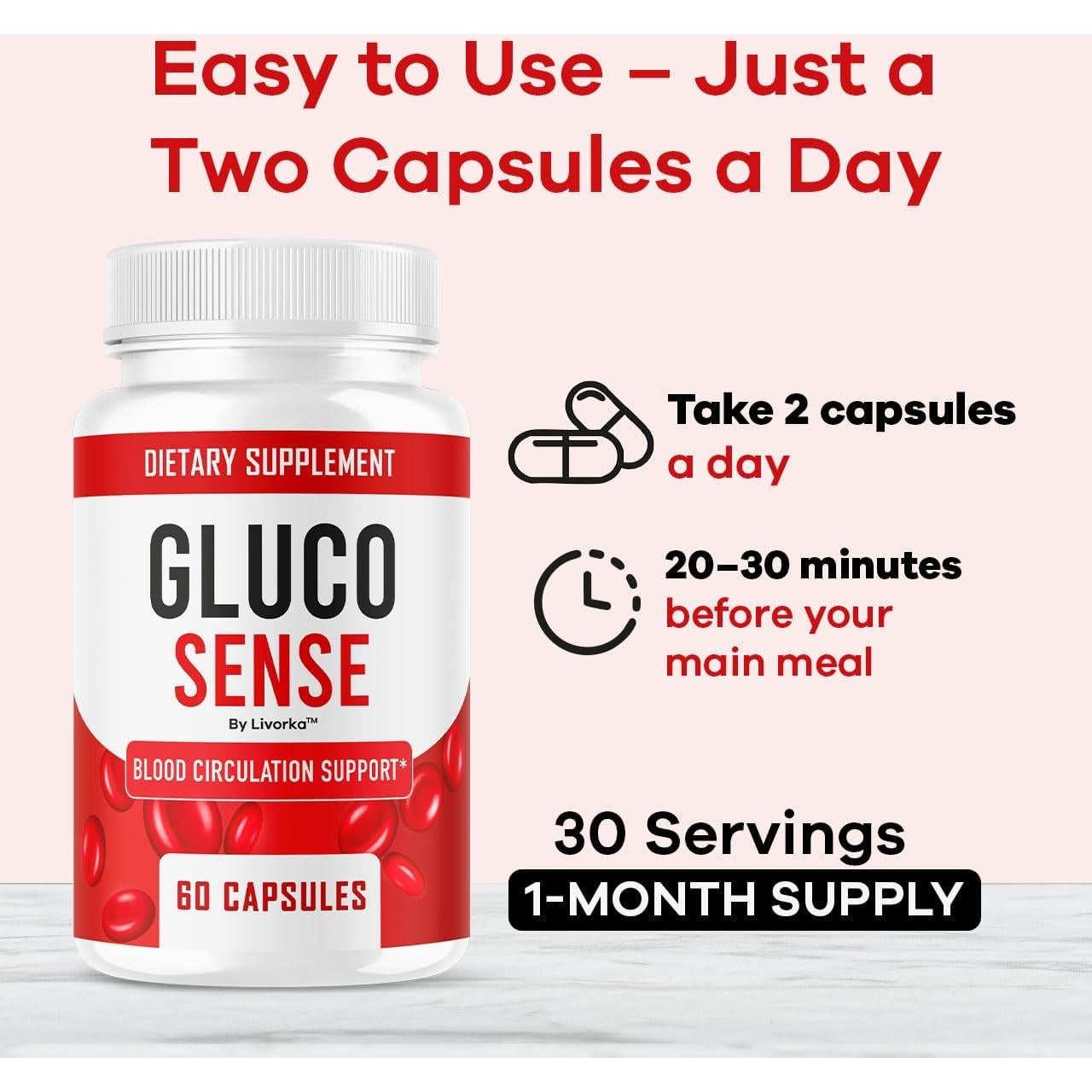 GlucoSense - Cápsulas Suplemento Natural 120 Unidades