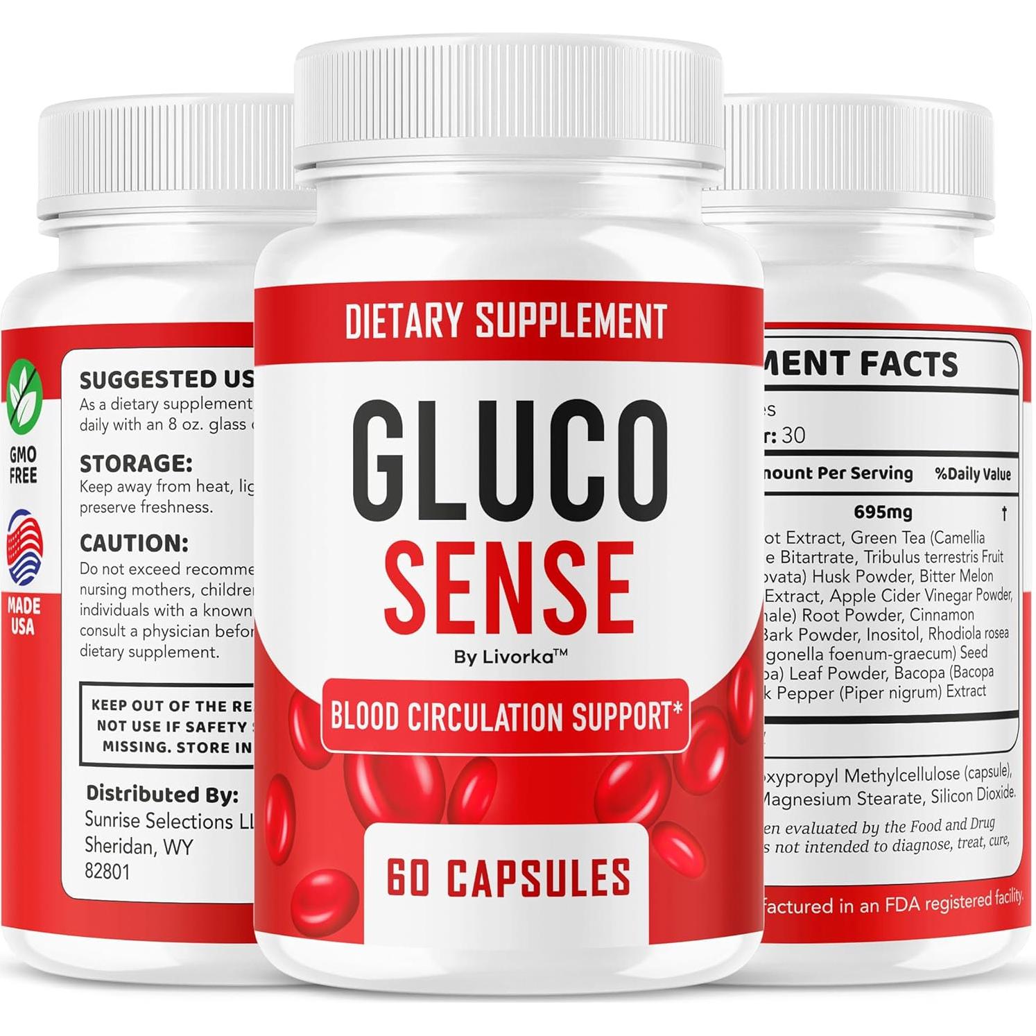 GlucoSense - Cápsulas Suplemento Natural 120 Unidades