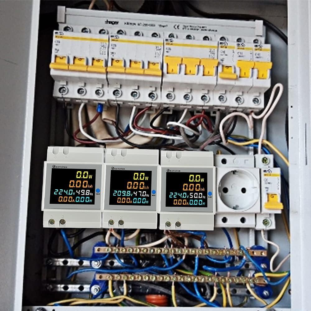 Medidor de Energía Monofásico KETOTEK 100A AC 40-300V LCD