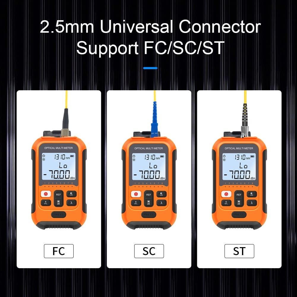 Medidor de Potencia de Fibra Óptica Yide OPM&VFL-2Mw, 8 Longitudes de Onda