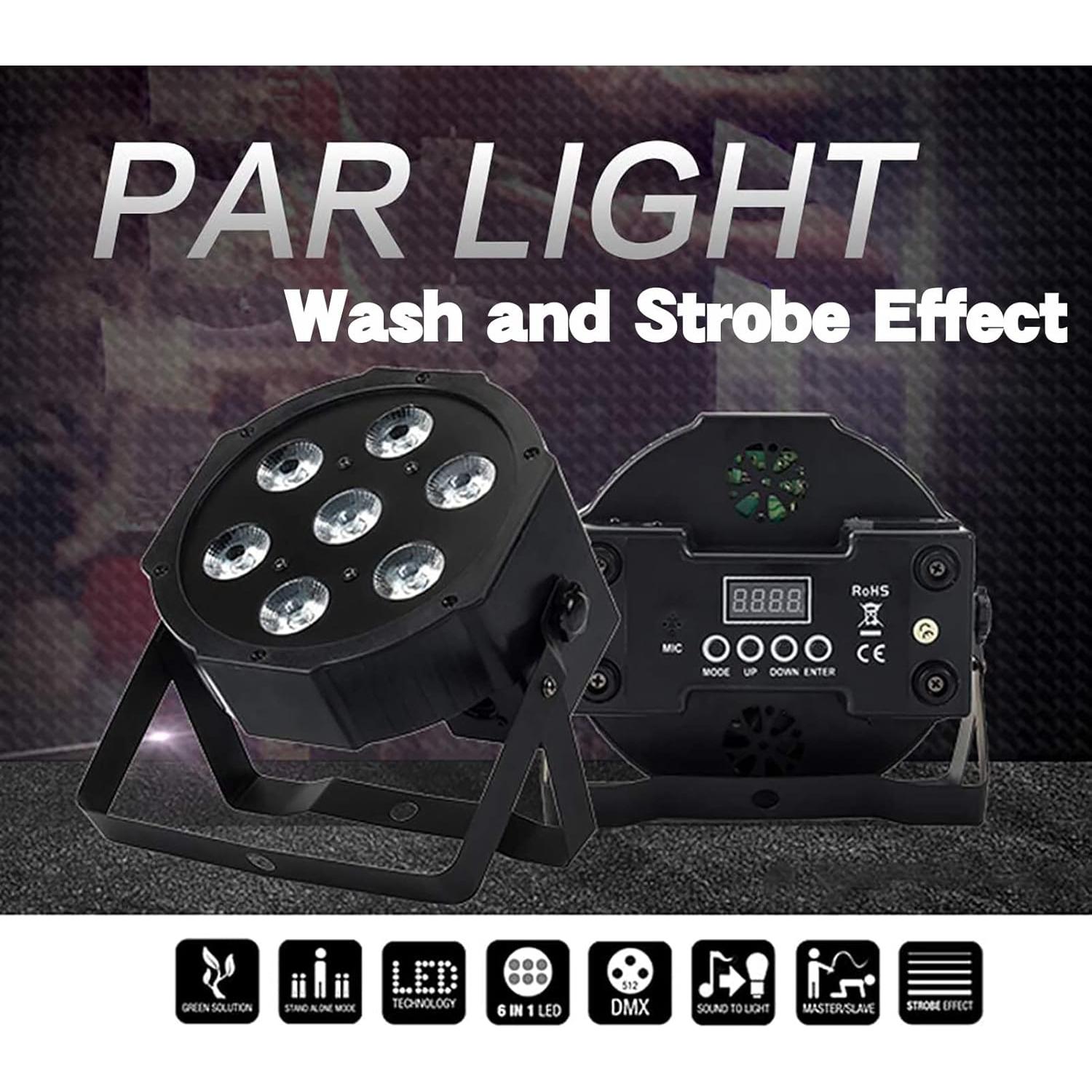 Par Can LED SHEHDS 7x18W RGBWA+UV Control Remoto