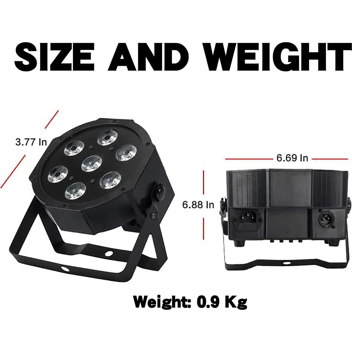 Par Can LED SHEHDS 7x18W RGBWA+UV Control Remoto
