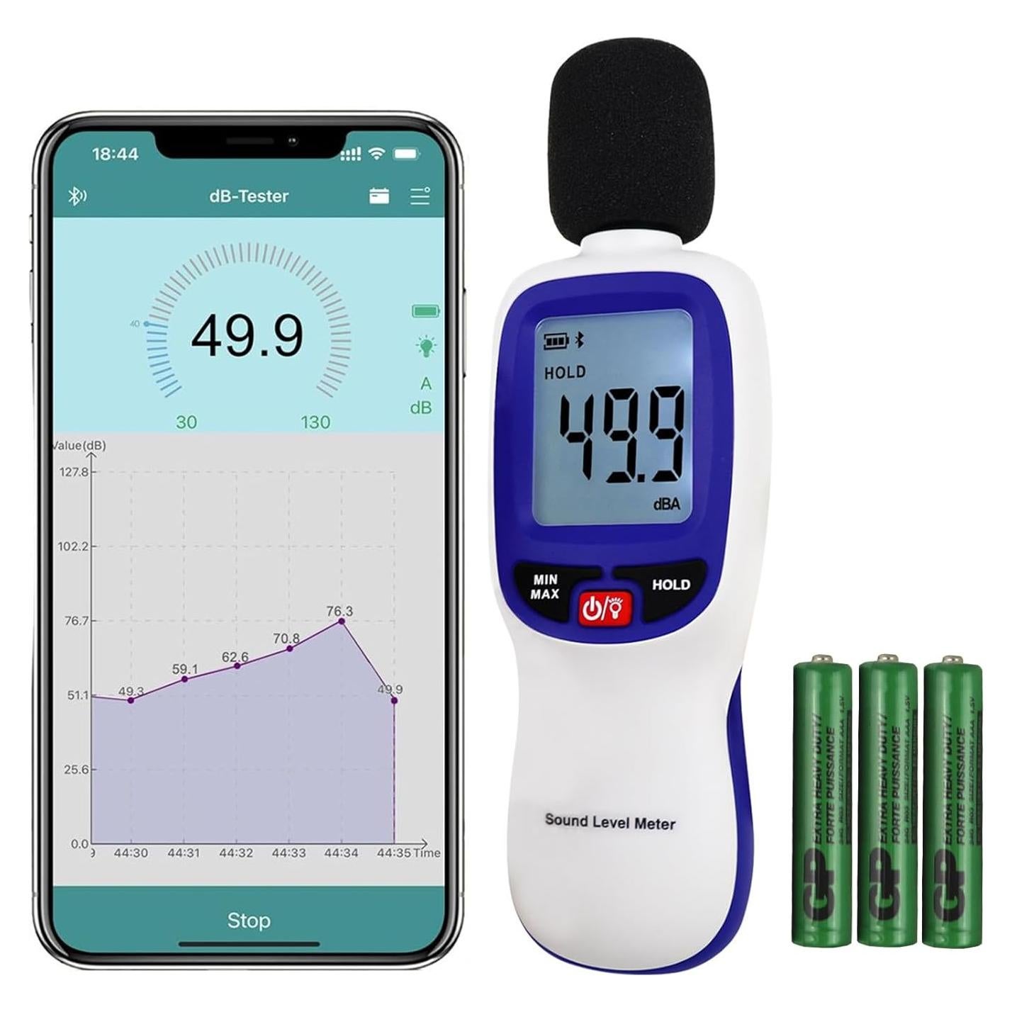 Medidor de Decibelios Bluetooth Landtek MILA37900 30-130dBA