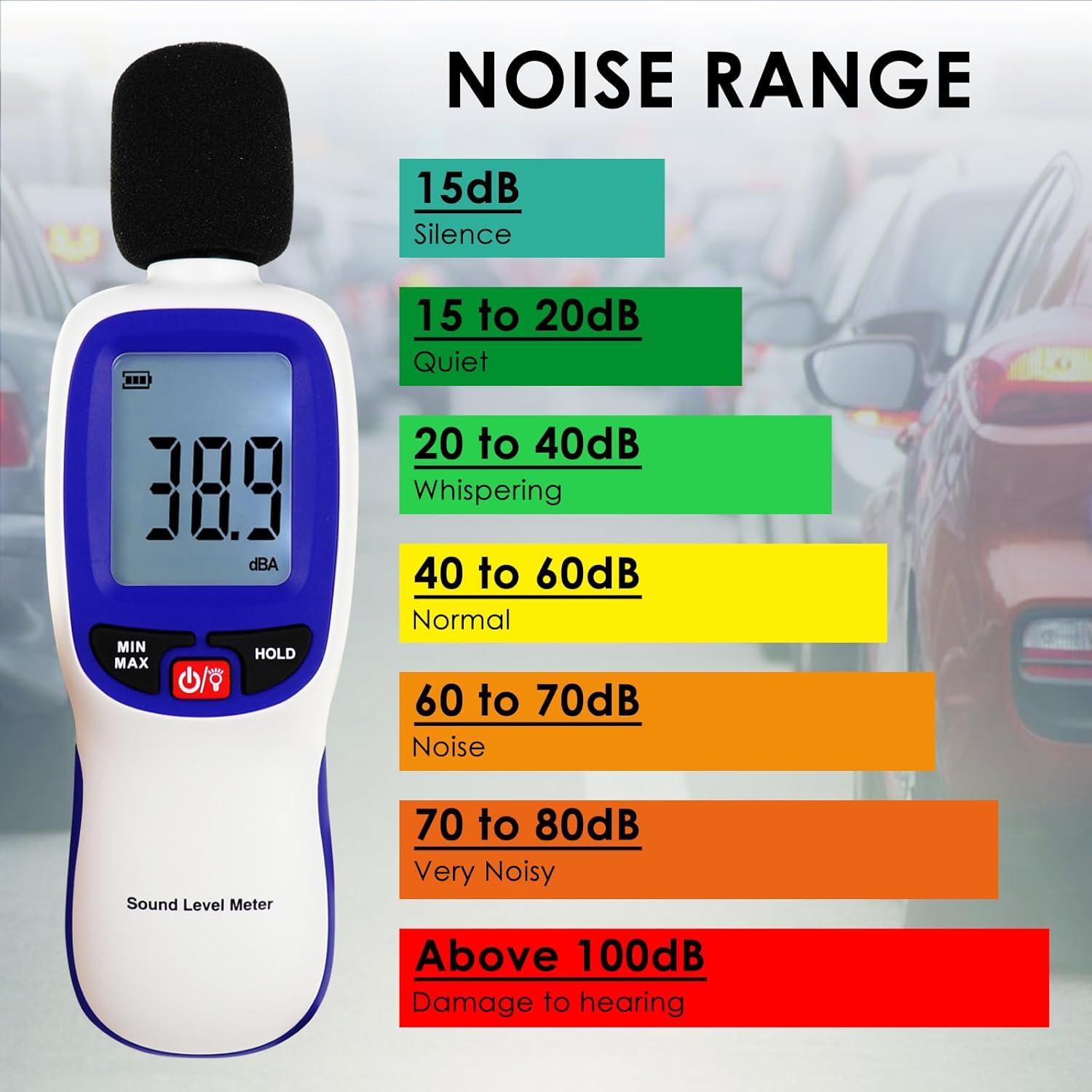 Medidor de Decibelios Bluetooth Landtek MILA37900 30-130dBA