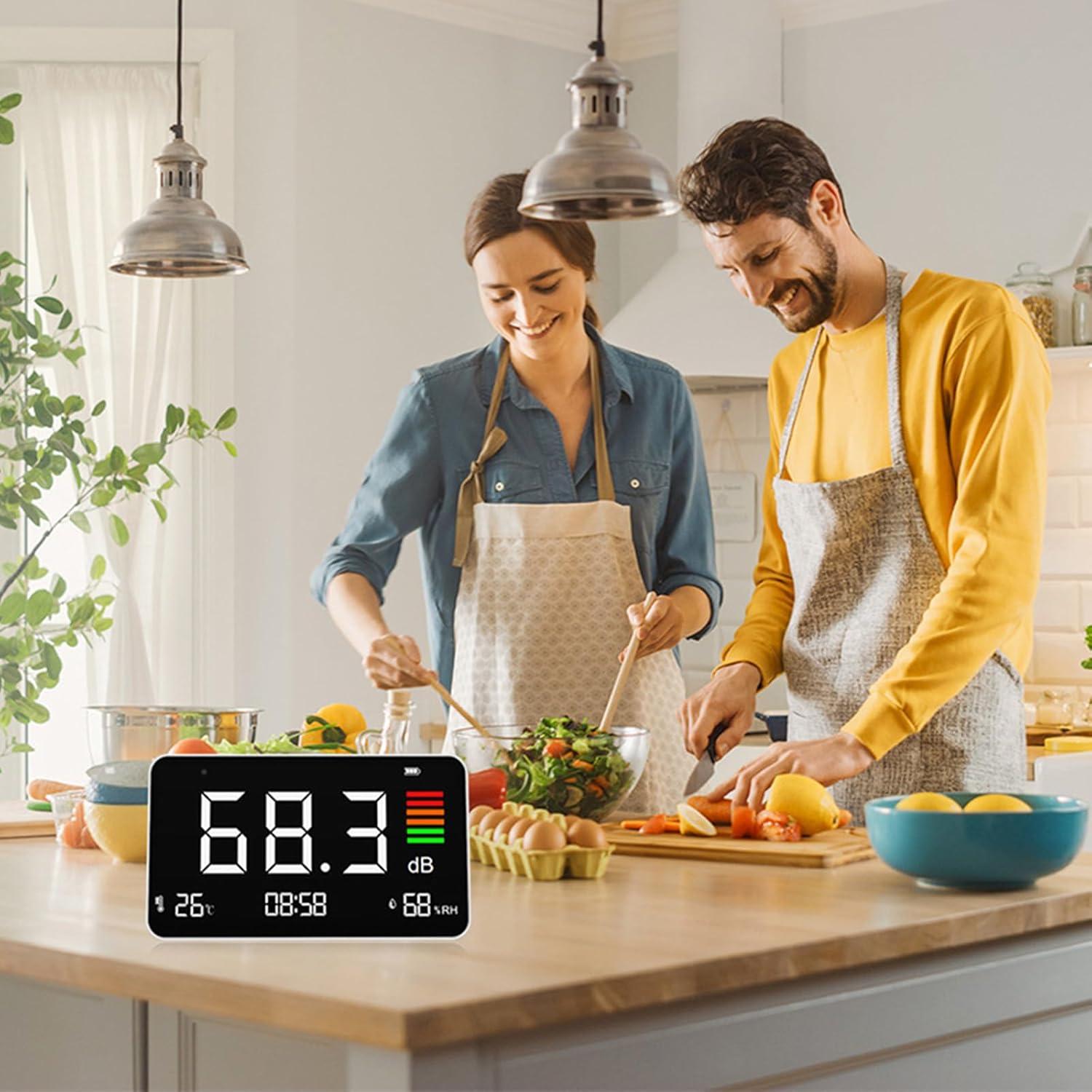 Medidor de Decibelios 5 en 1 Buumin con Pantalla LCD 8.5"