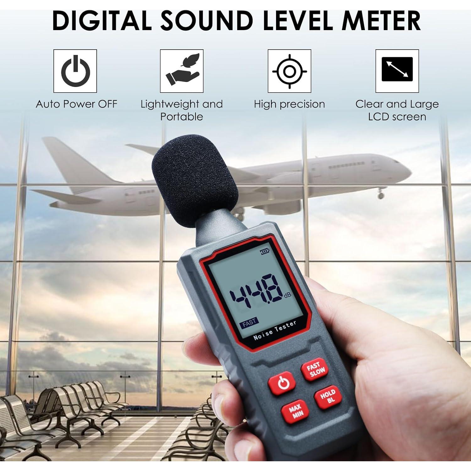 Medidor de Decibelios Gain Express SLM-411 30-130dB Portátil