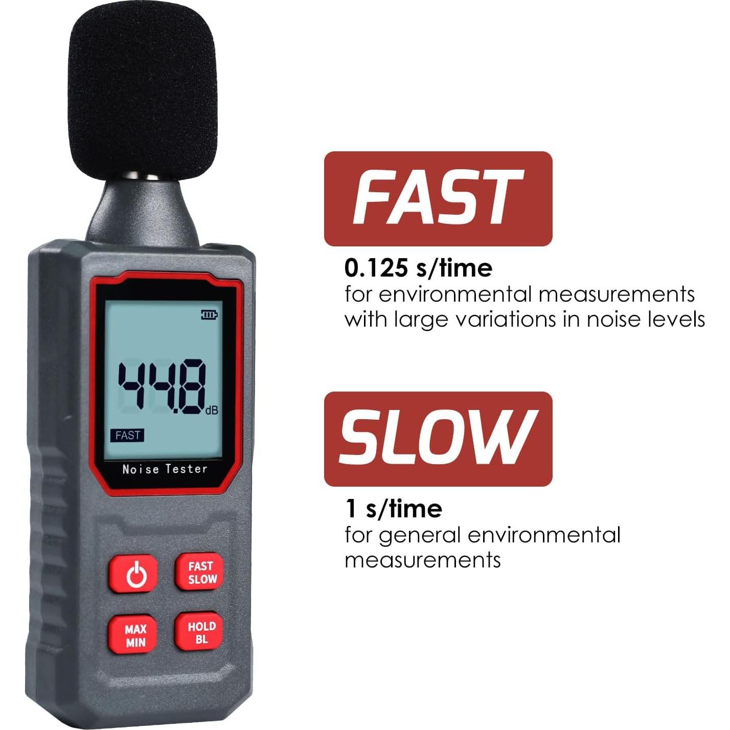 Medidor de Decibelios Gain Express SLM-411 30-130dB Portátil