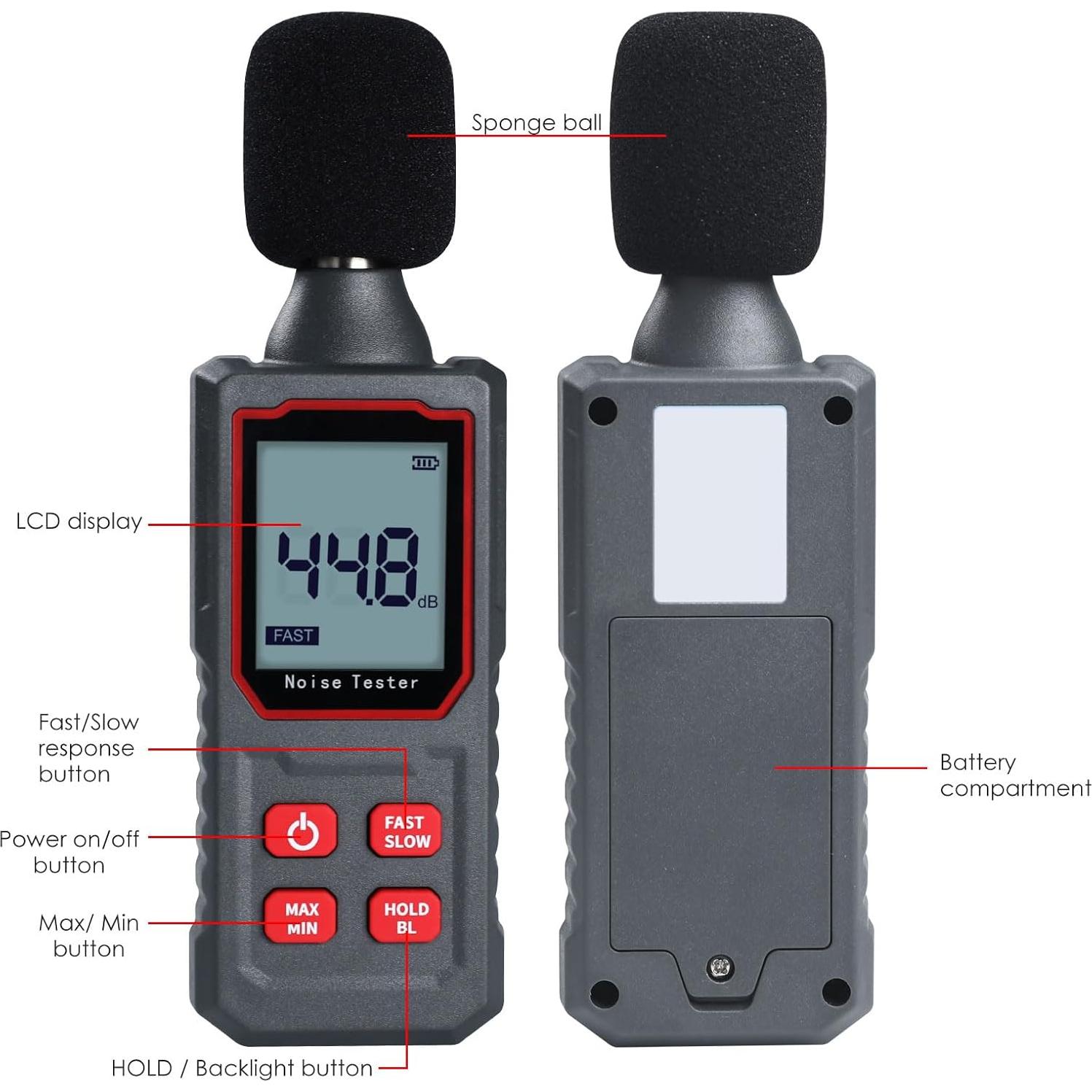 Medidor de Decibelios Gain Express SLM-411 30-130dB Portátil