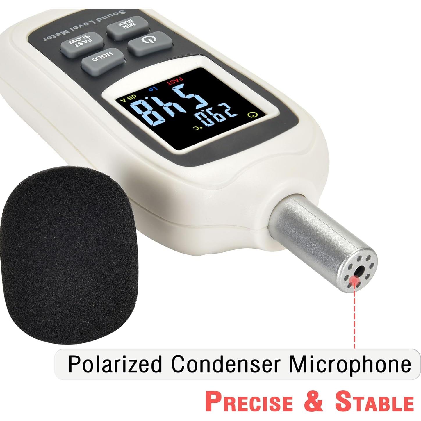 Medidor de Decibelios Digital V·RESOURCING VLT-CA-205WH 35-135dB