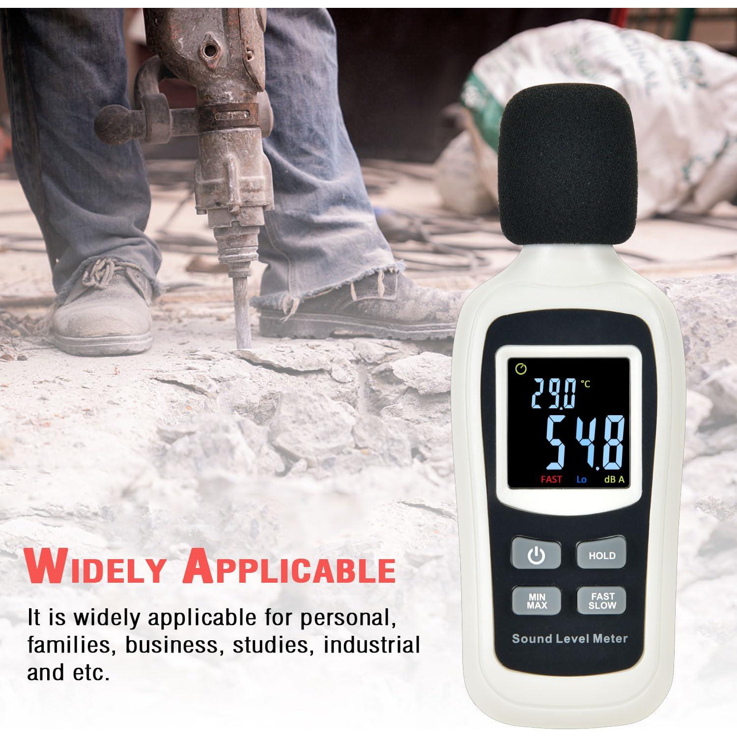 Medidor de Decibelios Digital V·RESOURCING VLT-CA-205WH 35-135dB