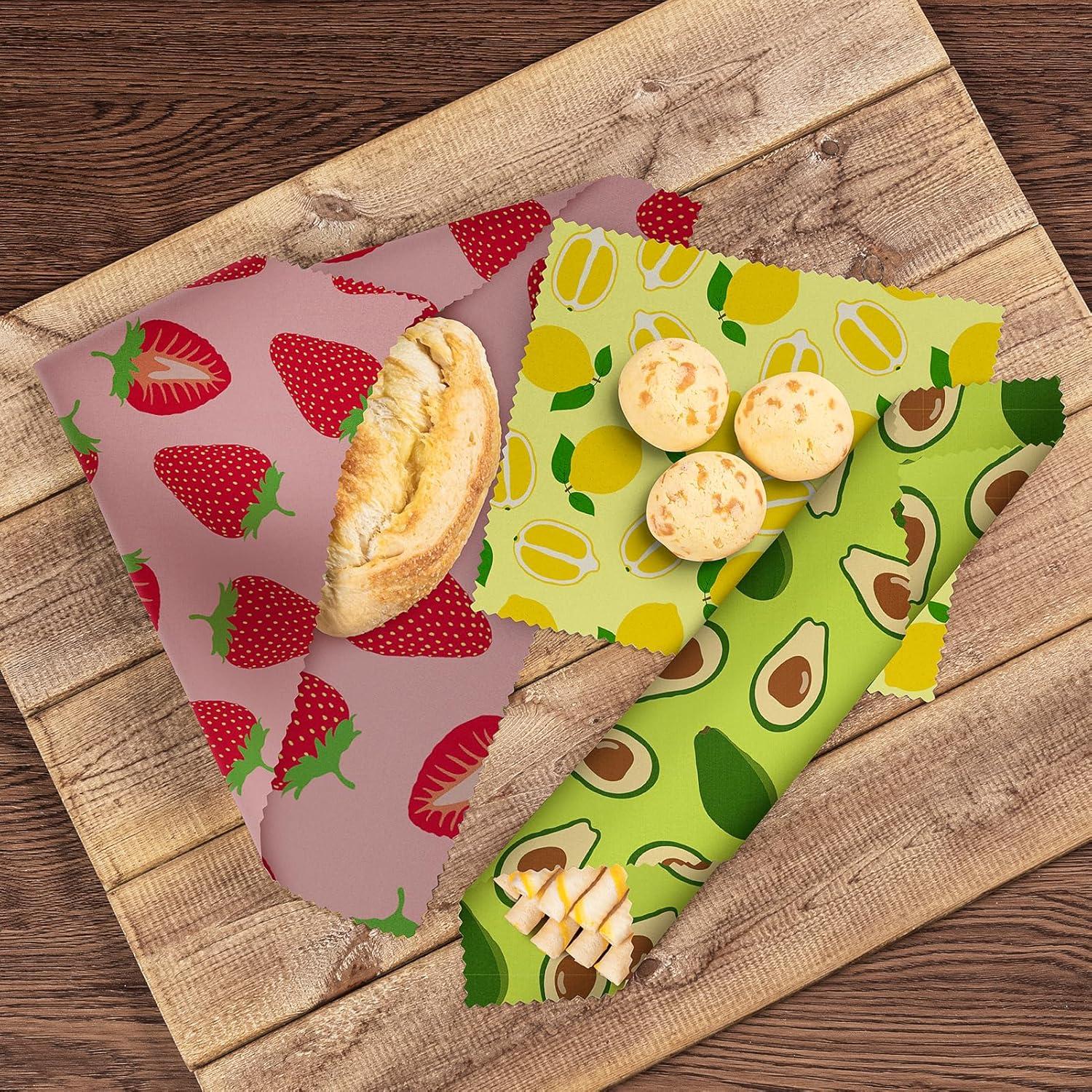 Envolturas de Comida de Cera de Abeja Akeeko - Paquete de 12