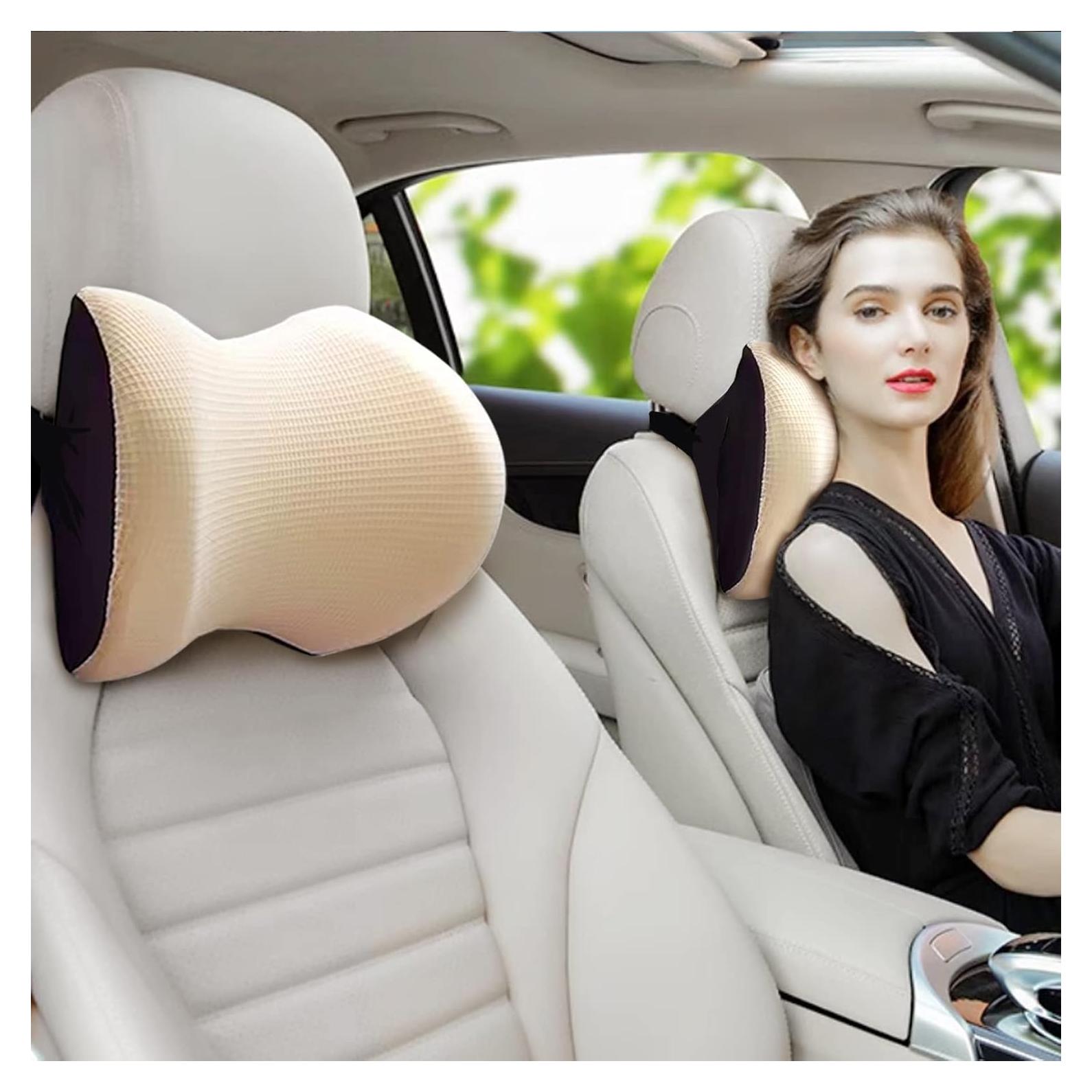 Almohada de Cuello de Coche SPRFUFLY Beige 100% Espuma de Memoria
