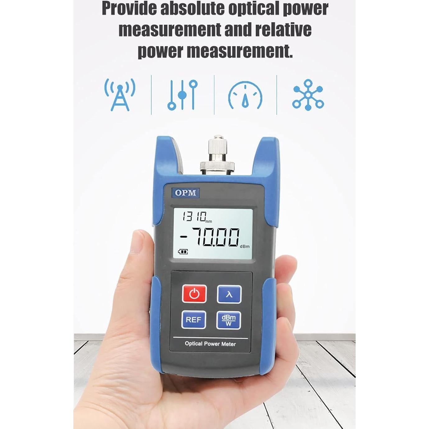 Medidor de Potencia Óptica Veimeitk VMT-TL510 -70 a +10 dBm