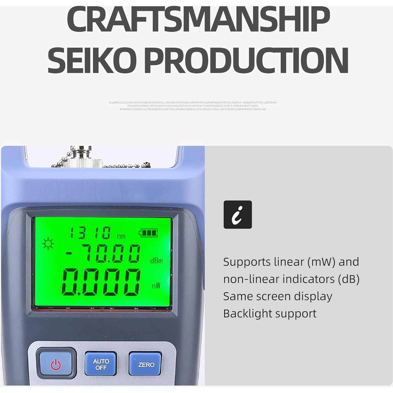 Medidor de Potencia Óptica ANPTAIKE OPM-70 -70 a +10 dBm