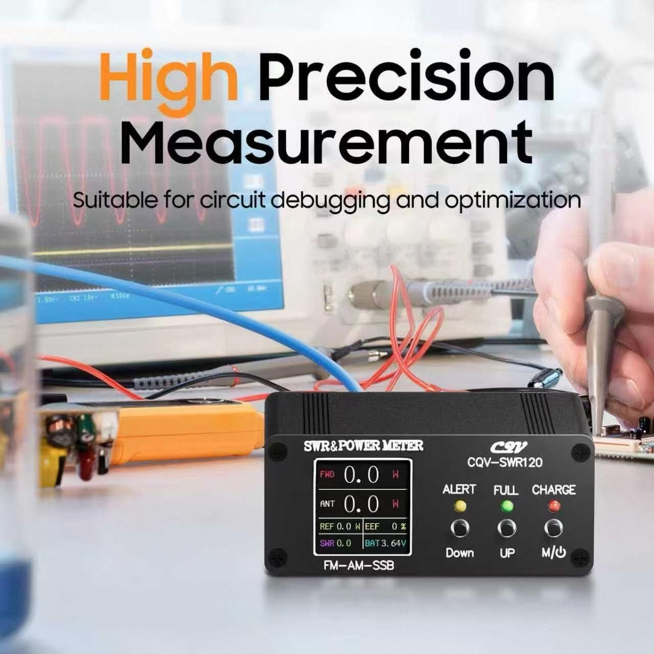 Medidor de Onda Estacionaria CQV-SWR120 120W 1.8-54MHz
