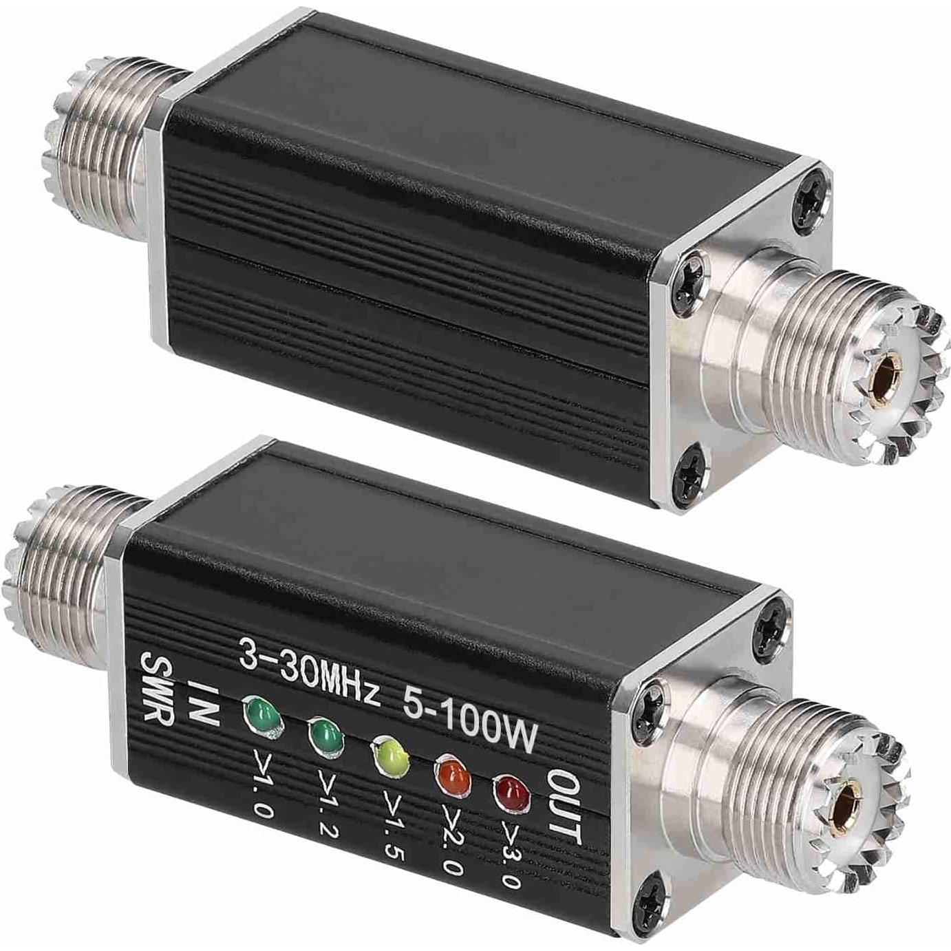 Medidor de SWR LED Ejoyous 3-30MHz 100W Portátil