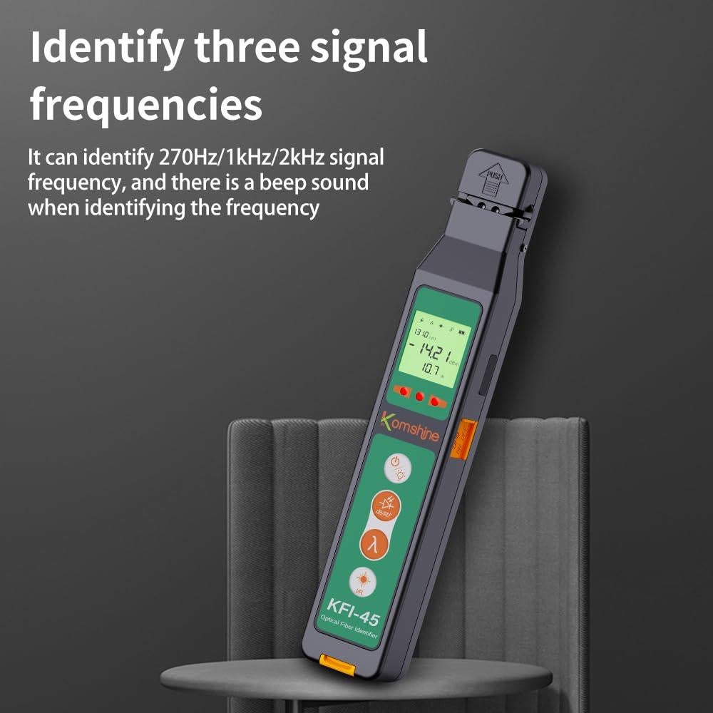 Identificador de Fibra Óptica Komshine KFI-45 - Medidor OPM y VFL