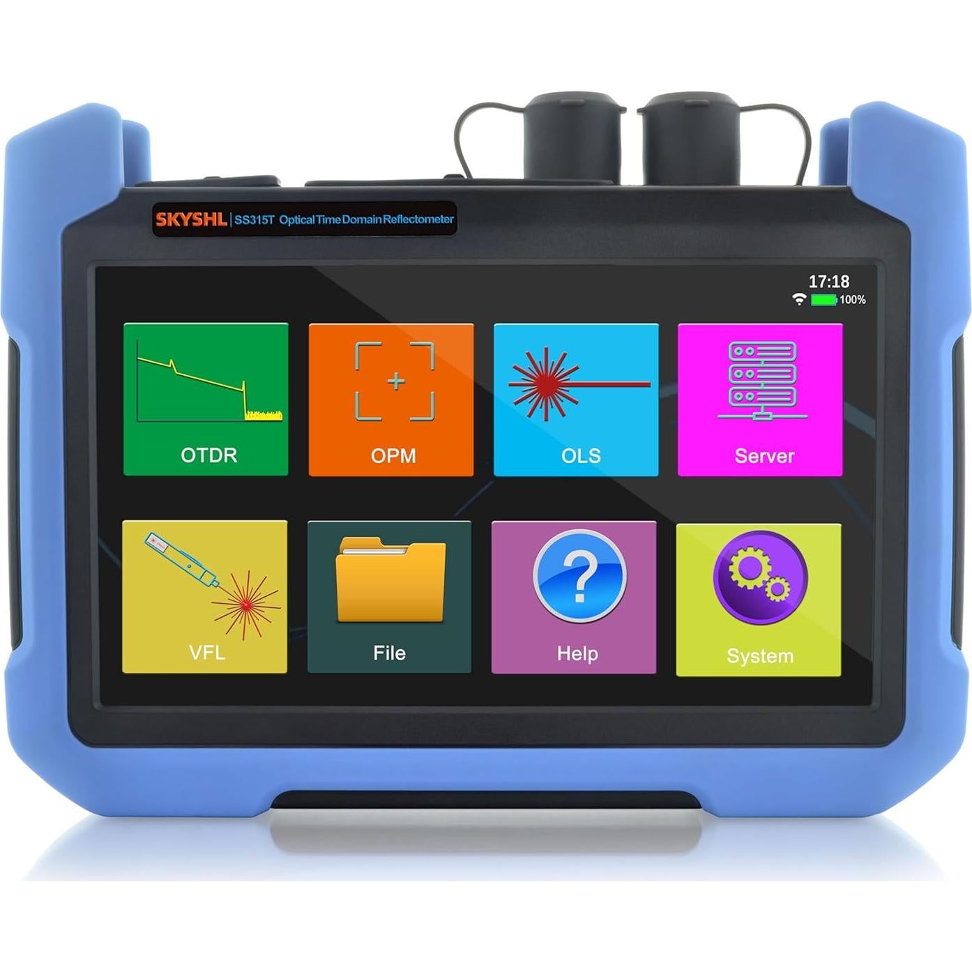 850nm/29dB+1300nm/37dB MM Fiber OTDR Tester Build in OPM+OLS+VFL+Event Map+APP Module+7inch Touch Screen Compatible with SC+FC+ST+LC/UPC&APC Connector-SS315T-2MM1