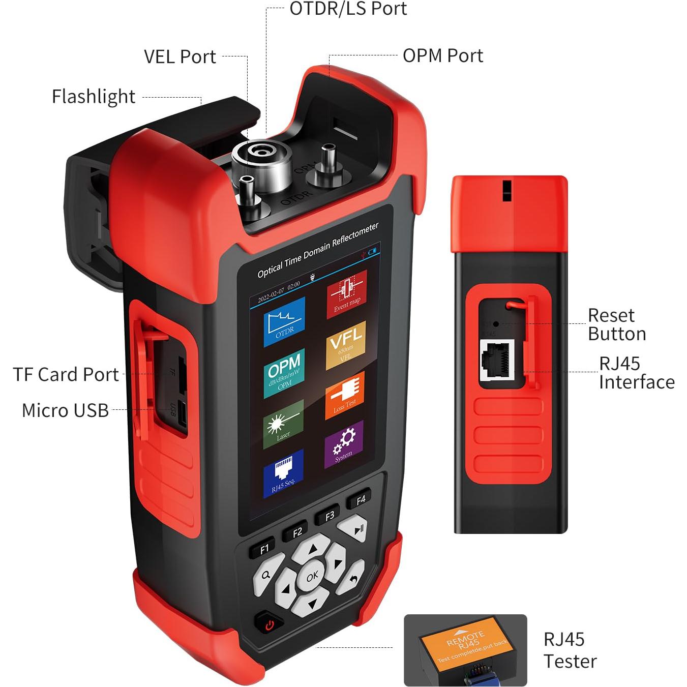 Probador de Fibra Óptica GOTMEET NF-981 OTDR 1310/1550nm 24dB