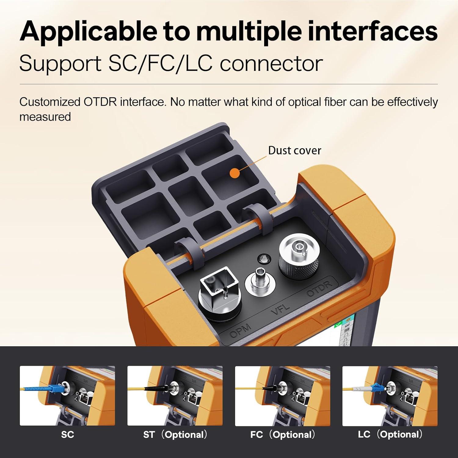 OTDR Monomodo Komshine QX55 1310/1550nm 32/30dB + Medidor OPM