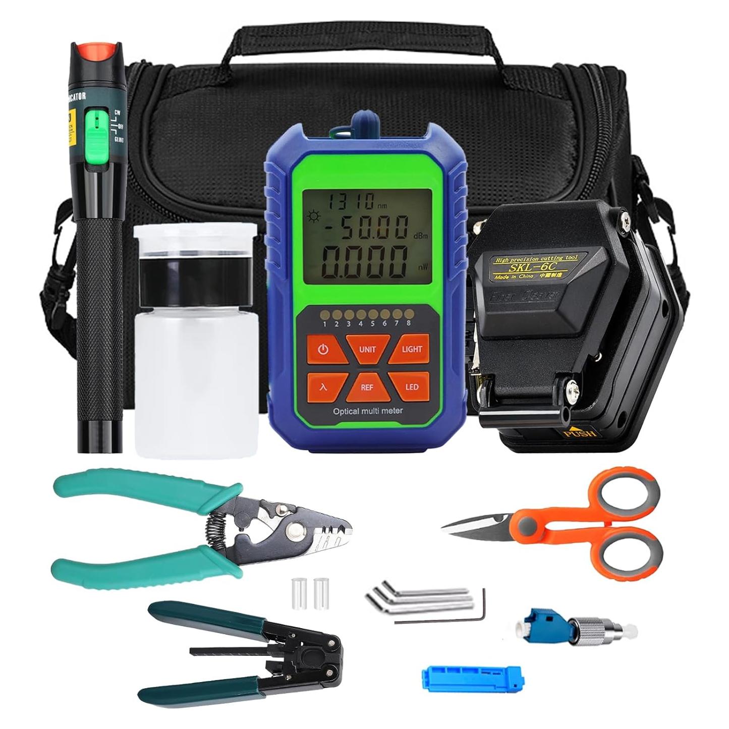 Kit de herramientas de fibra óptica QUNNIE FTTH con medidor