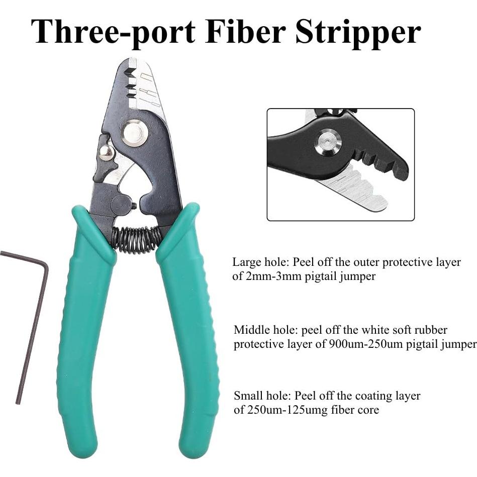 Kit de herramientas de fibra óptica QUNNIE FTTH con medidor