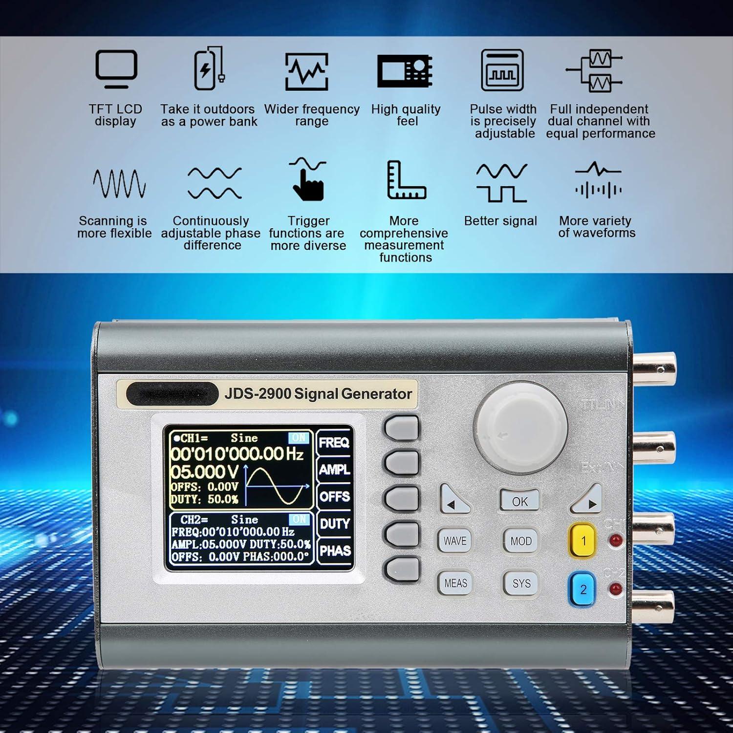 Generador de Señal DDS JDS2900 50MHz Doble Canal Laboratorio