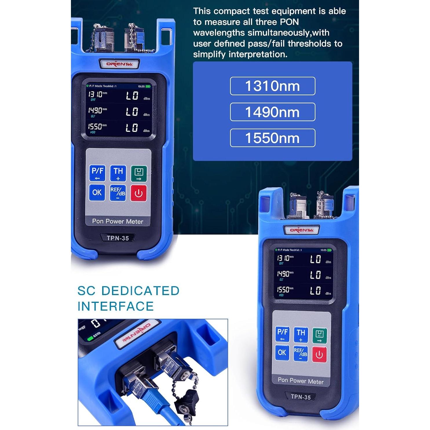 Medidor de Potencia PON TPN-35 1310/1490/1550nm SC/APC