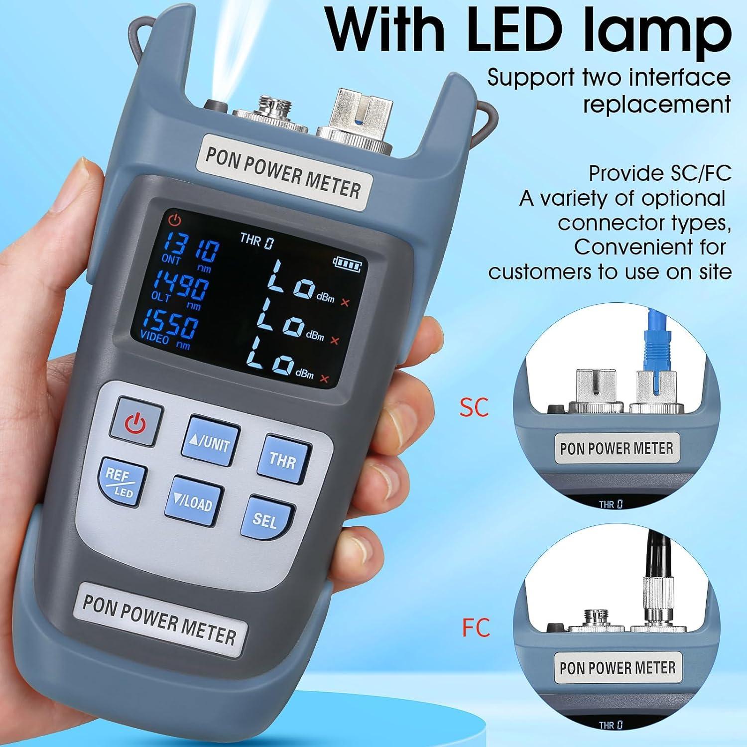 Medidor de Potencia Óptica PON Sumchan A-330U 1310/1490/1550nm