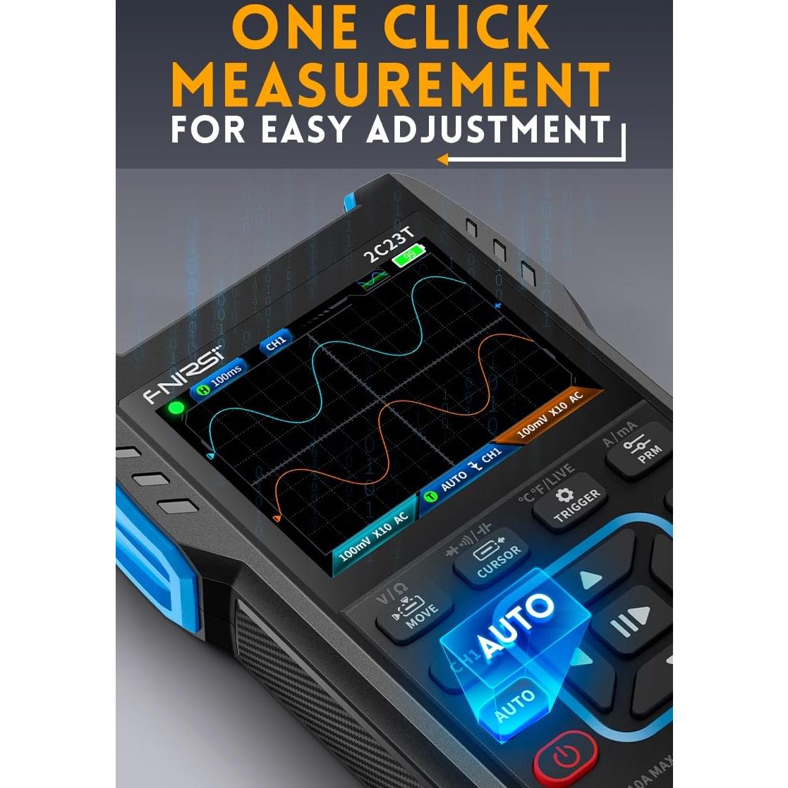 Osciloscopio de Mano 3 en 1 HXT-2C23T 10MHz 50MSa/s