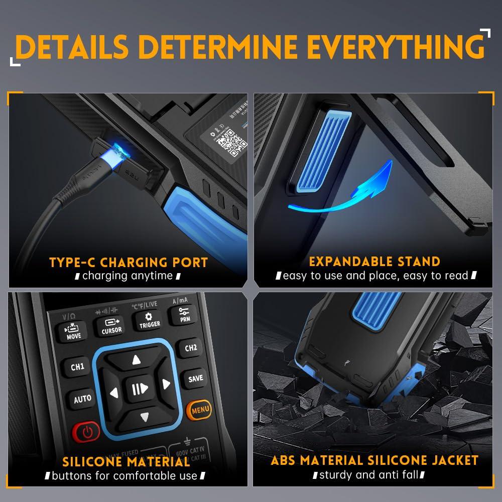 Osciloscopio de Mano 3 en 1 HXT-2C23T 10MHz 50MSa/s