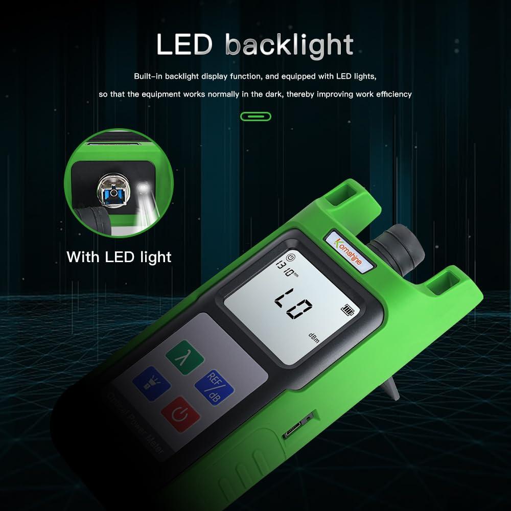 Medidor de Potencia Óptica KomShine KPM-35 7 Longitudes de Onda