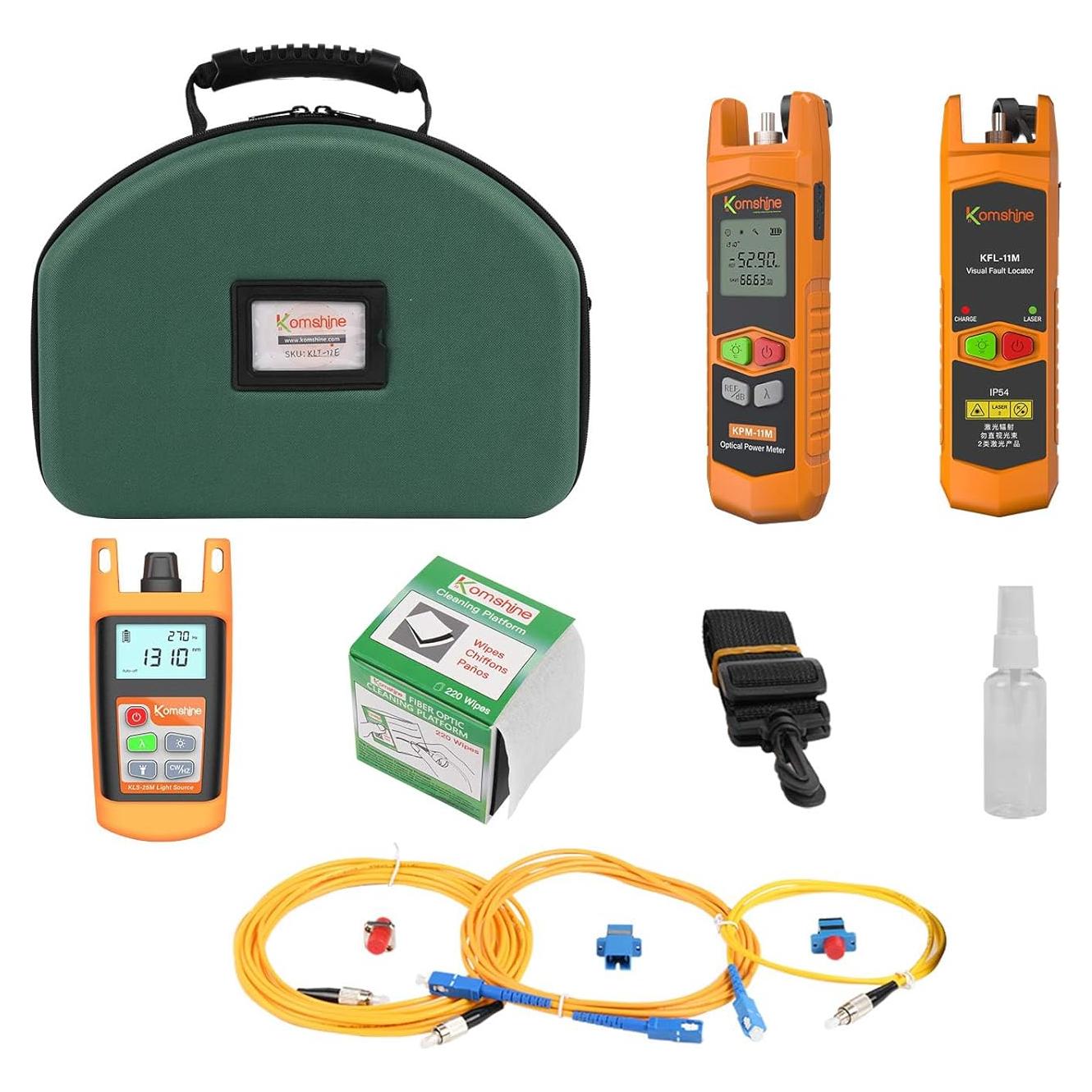 Kit de Prueba de Pérdida de Fibra Óptica Komshine KLT-12E
