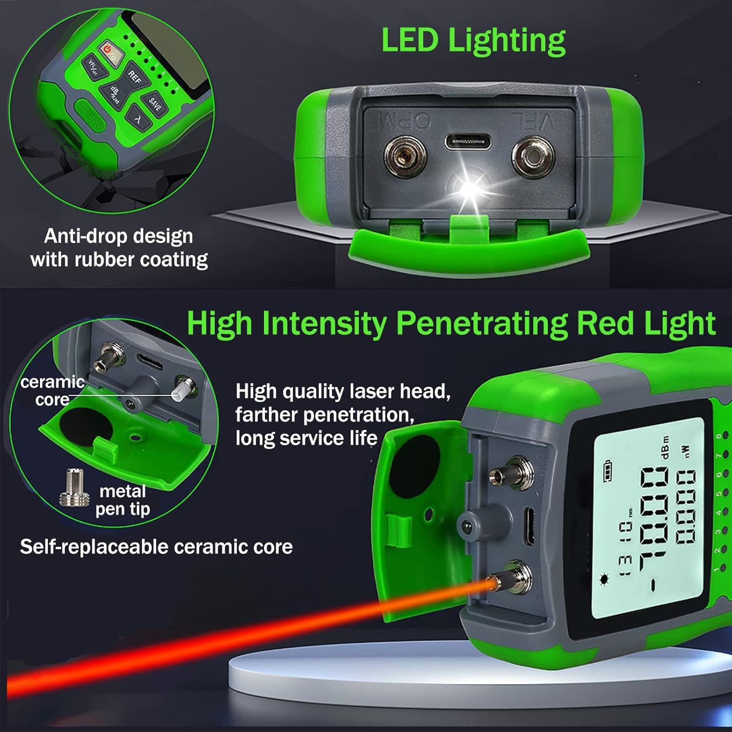 Medidor de Potencia Óptica Acogedor 4 en 1 con Carga USB