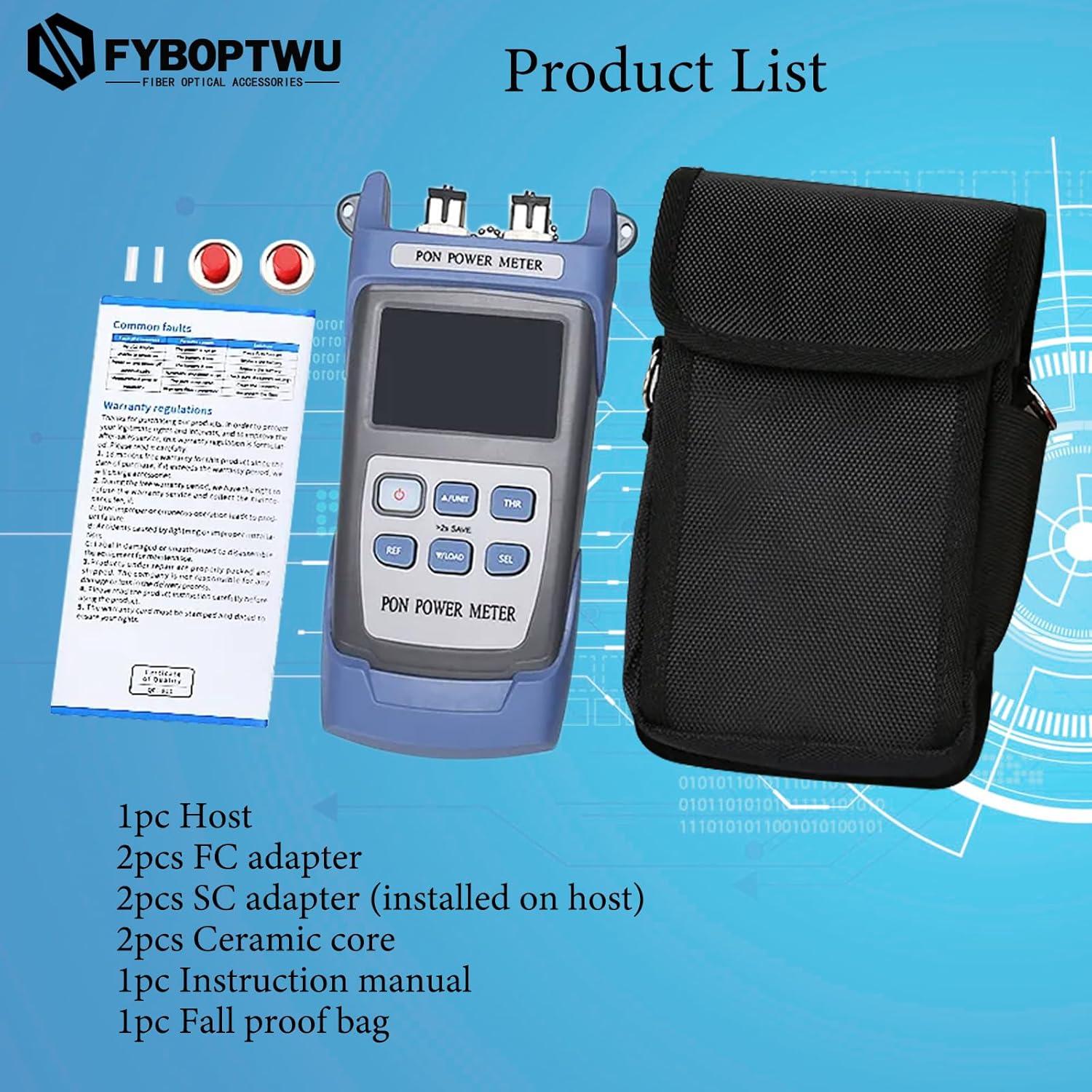 Probador de Potencia de Fibra Óptica FYBOPTWU SC-APC 4 en 1