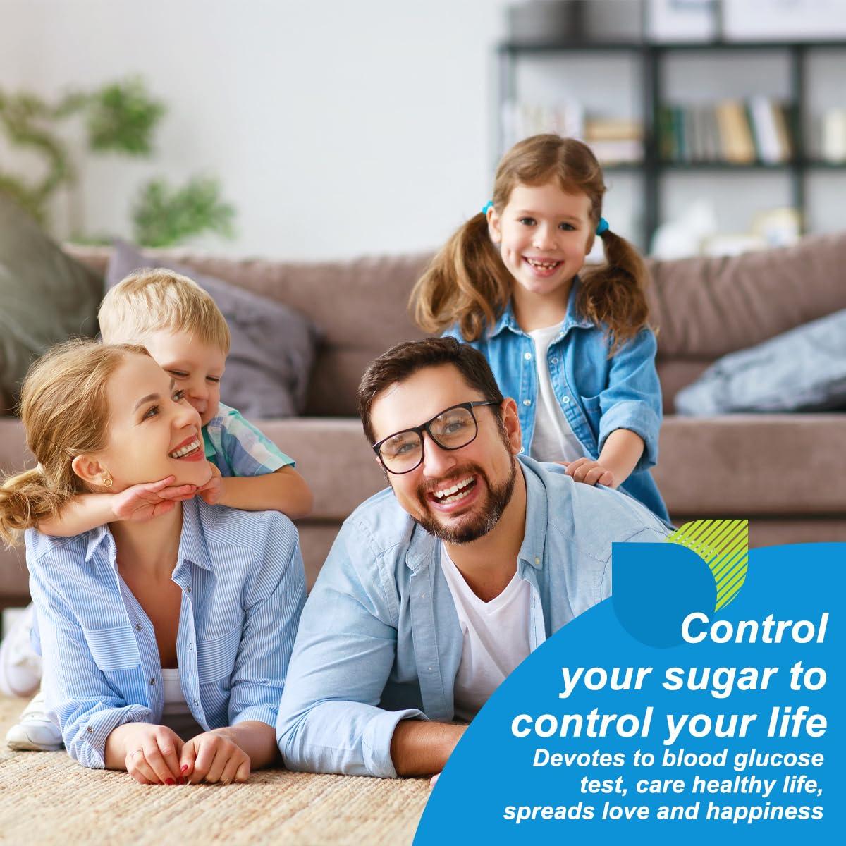 Kit de Monitor de Glucosa CAKRNPS con 50 Tiras y Lancetas