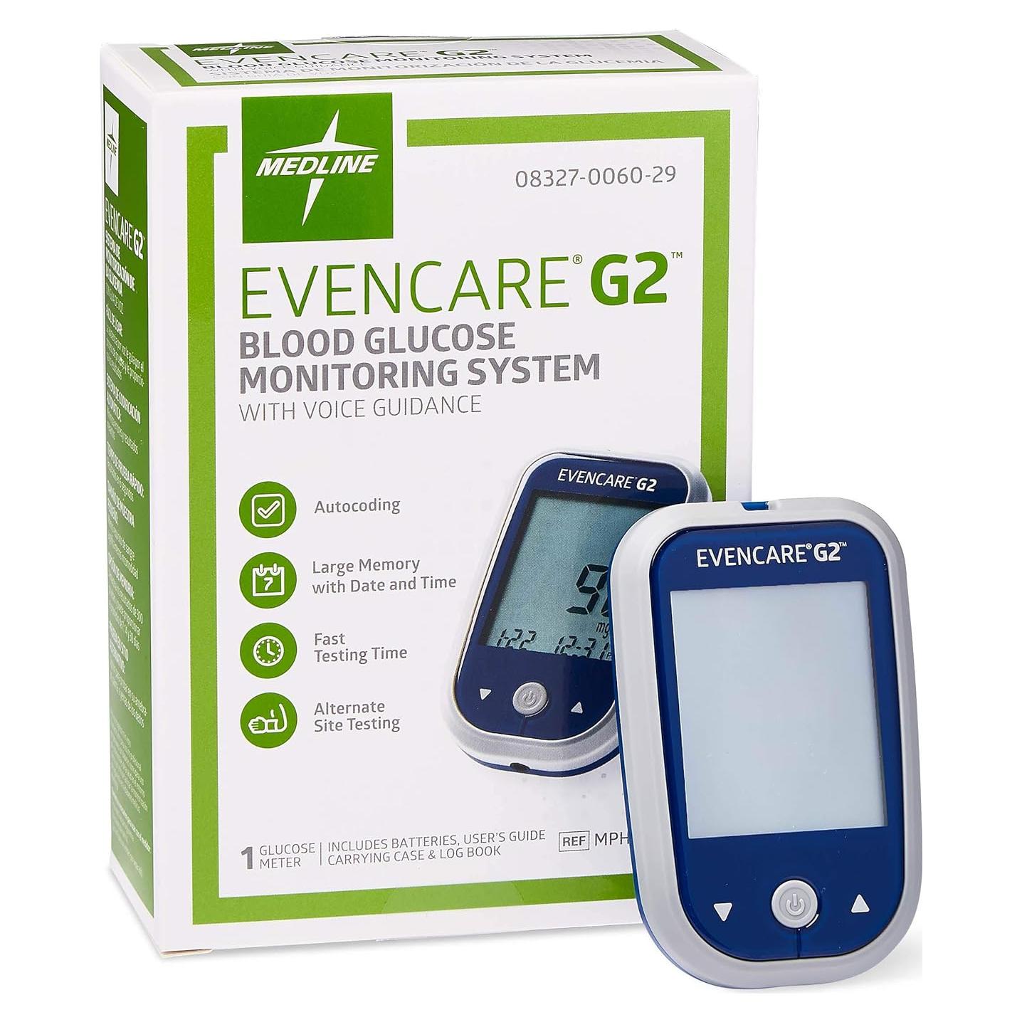 Medidor de Glucosa Medline EvenCare G2 - Resultados en 6 Segundos