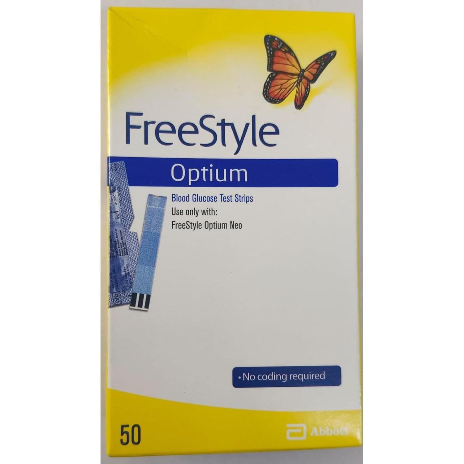 Glucometro Freestyle Optium con 100 Tiras Individuales