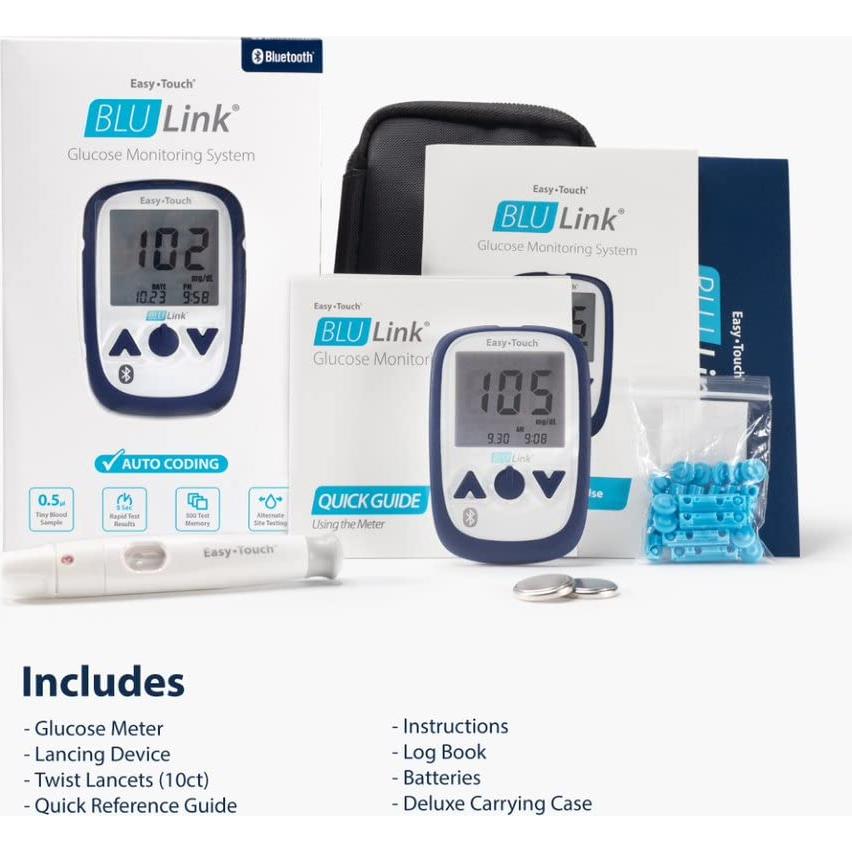 Monitor de Glucosa Easy Touch Blulink con Lancetas y App