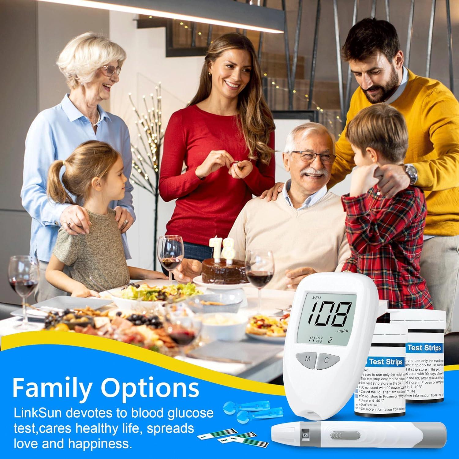 Medidor de Glucosa en Sangre CAKRNPS G-520 con Tiras y Lancetas