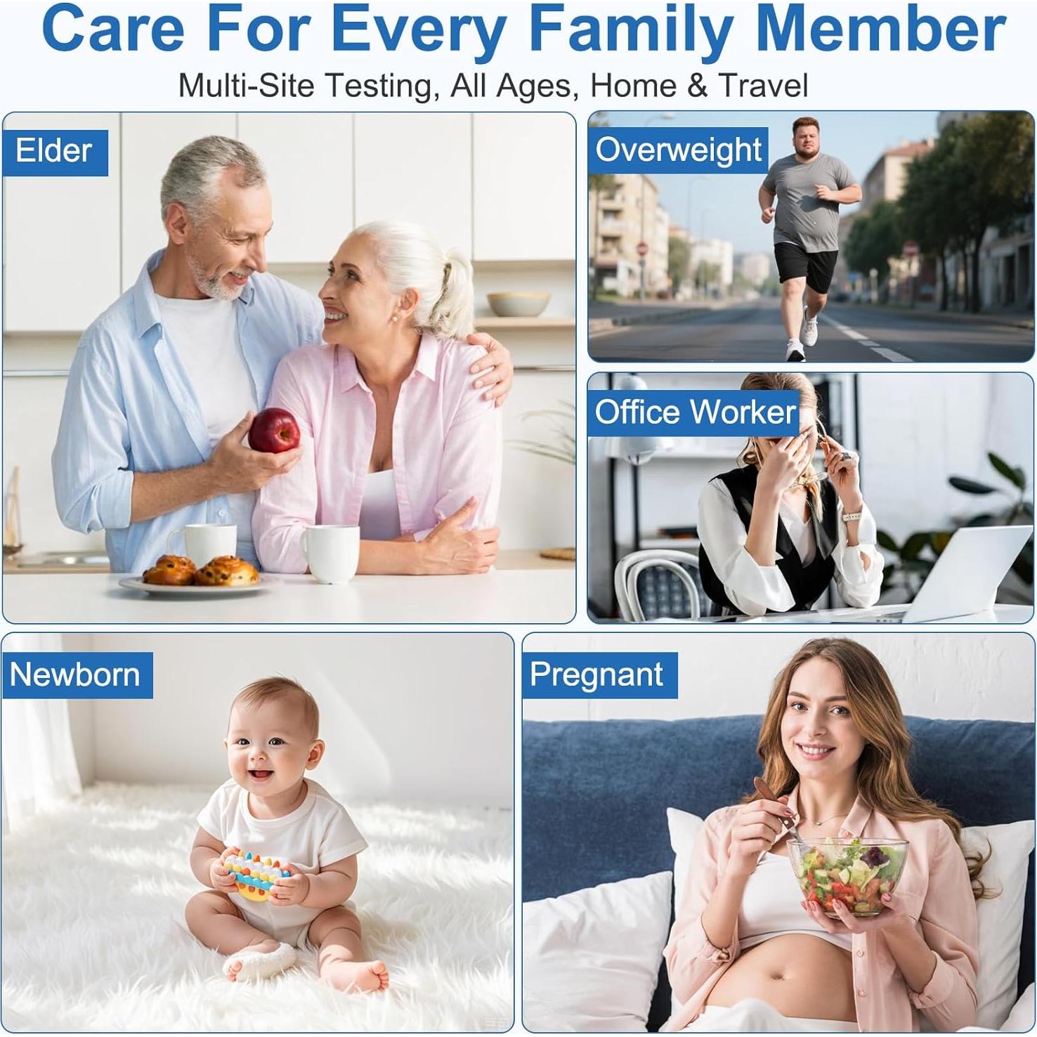 Medidor de Glucosa en Sangre CAKRNPS G-520 con Tiras y Lancetas