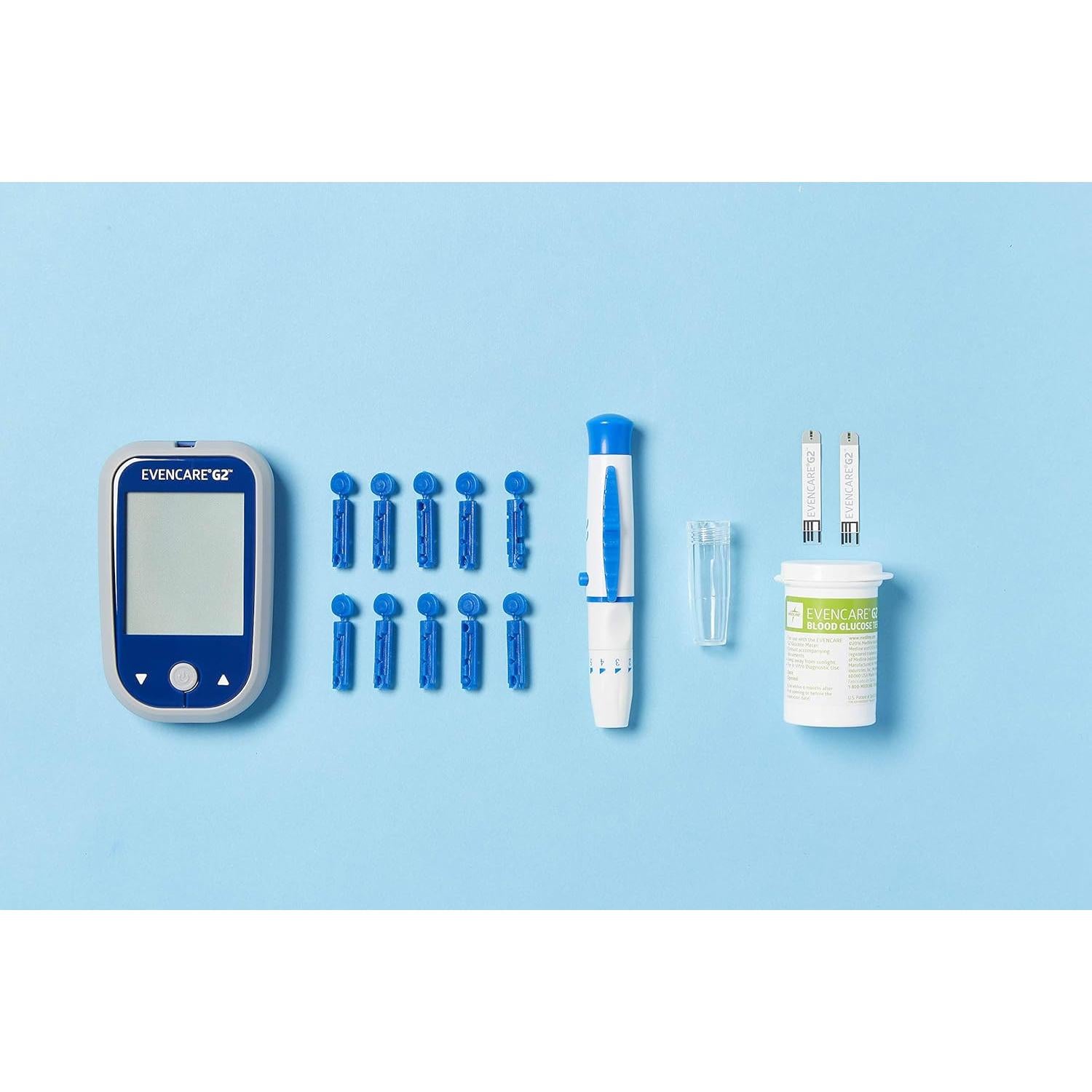 Kit Monitor de Glucosa Medline EvenCare G2, Resultados Rápidos
