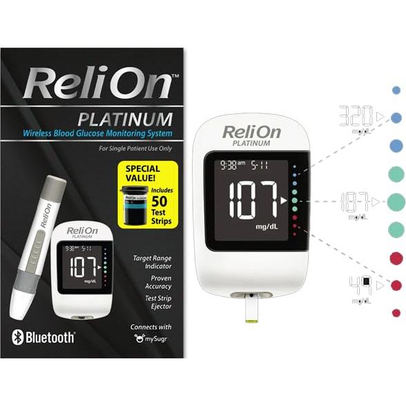 Kit de Monitoreo de Glucosa Inalámbrico LUAL con 50 Tiras