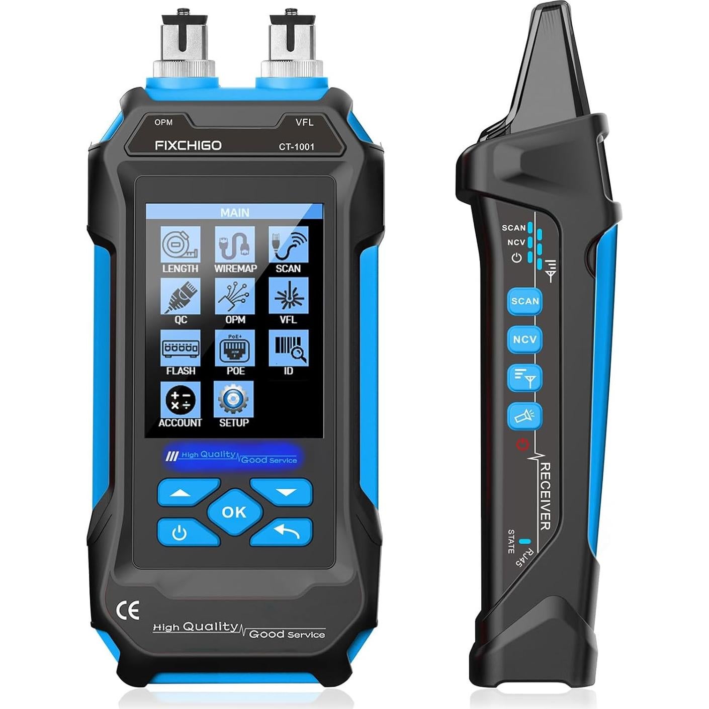 Probador de Cable de Red FIXCHIGO 10 en 1 600m OPM VFL