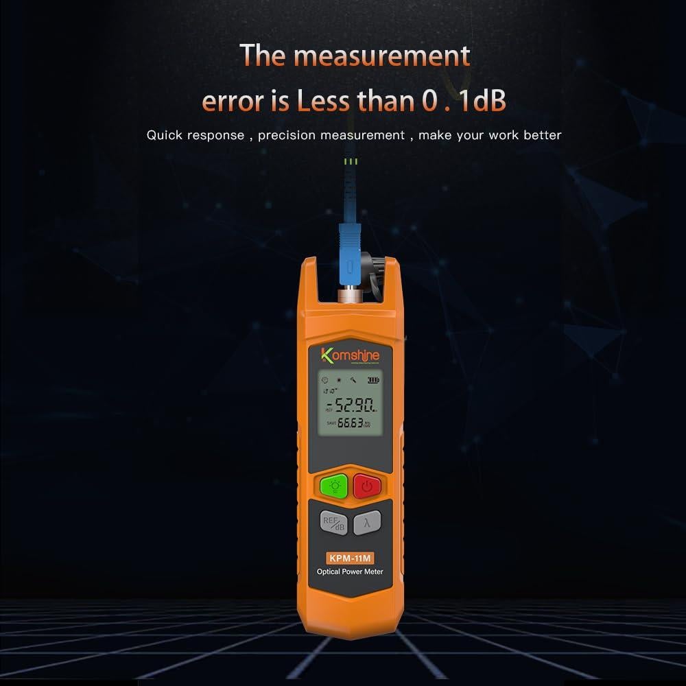 Medidor de Potencia de Fibra Óptica Komshine KPM-11M -50 a +26dBm